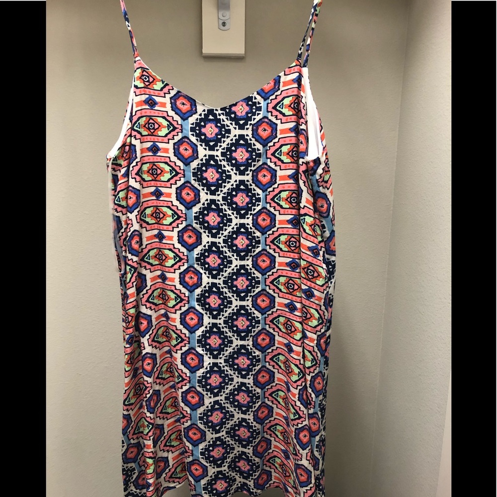 multi color patterned sundress